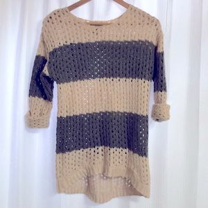 Pink and grey cozy knit sweater